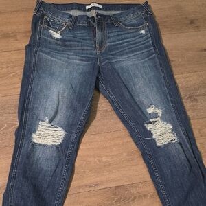 Distressed Hollister Blue Jeans